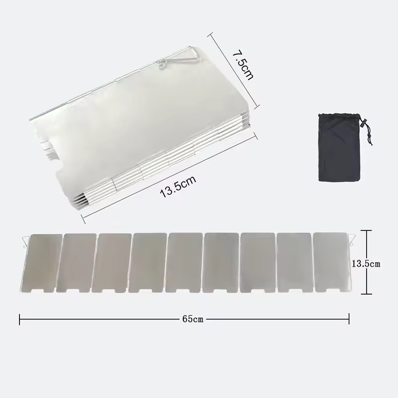Camping Cooking Windshield - Outdoor Stove Wind Shield Camping Windscreen