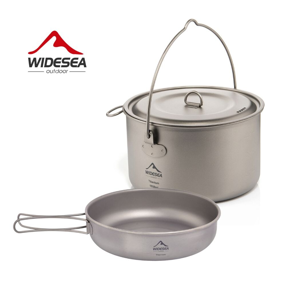 Camping Cooking Utensils Storage - Widesea Camping Tableware Titanium Cookware Set