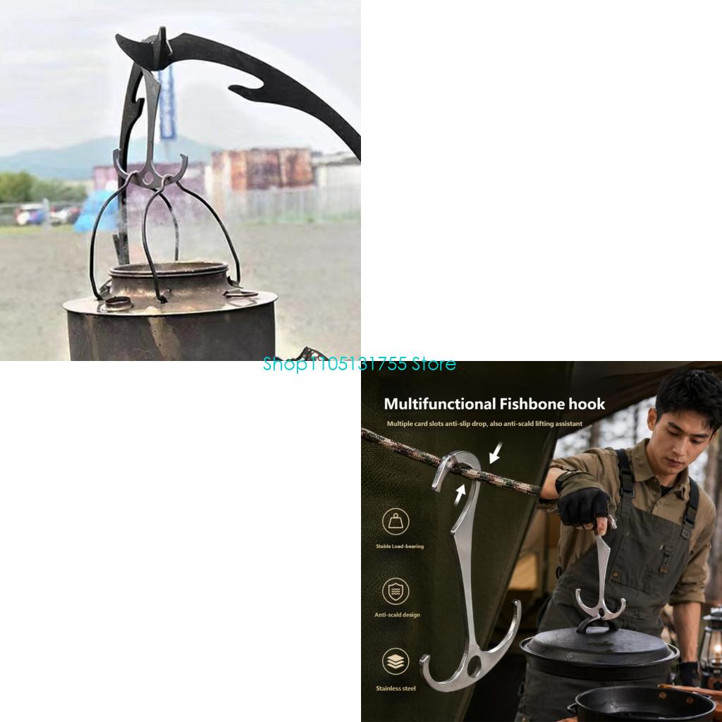 Camping Cooking Bag - K0EF Tent Cord Utility Hook Metal