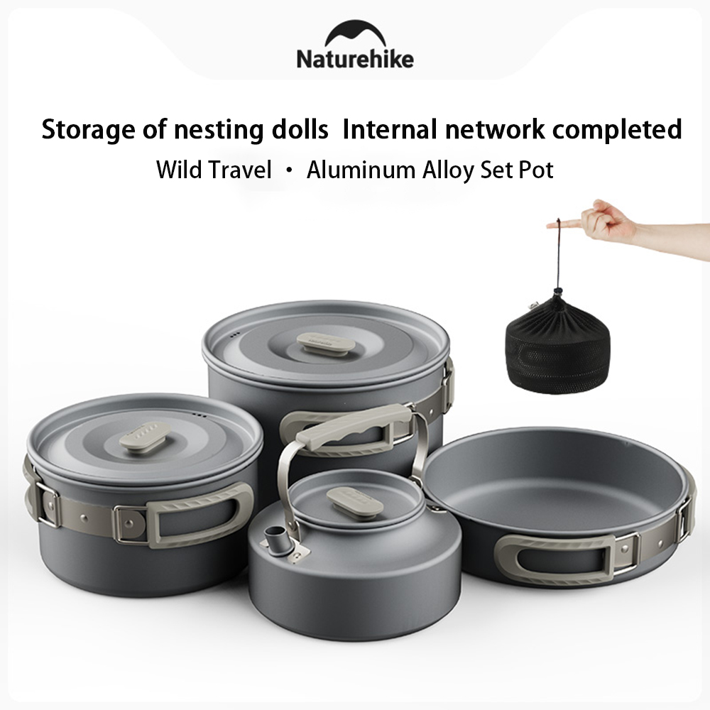 Camping Cooking Set - Naturehike Outdoor Pot Set,Camping Cooking Equipment,Portable