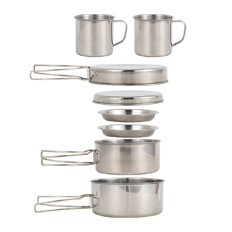 8pcs/Set Camping Cookware Mess - огляд і ціна Camping Cooking Backpack