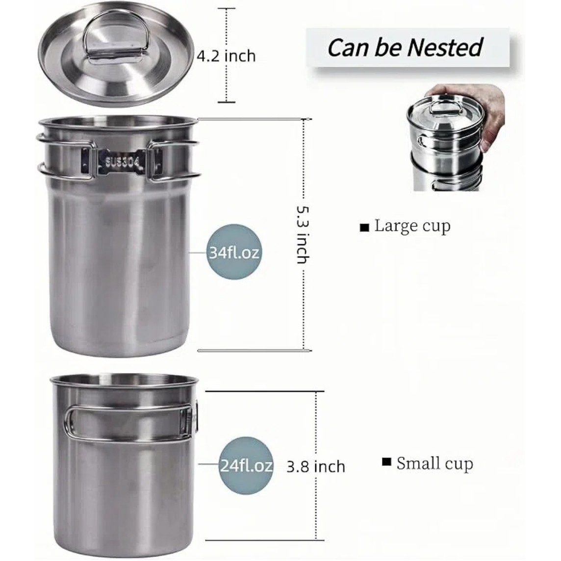 Foldable Camping Cups Mugs Cam - огляд і ціна Camping Cooking Backpack