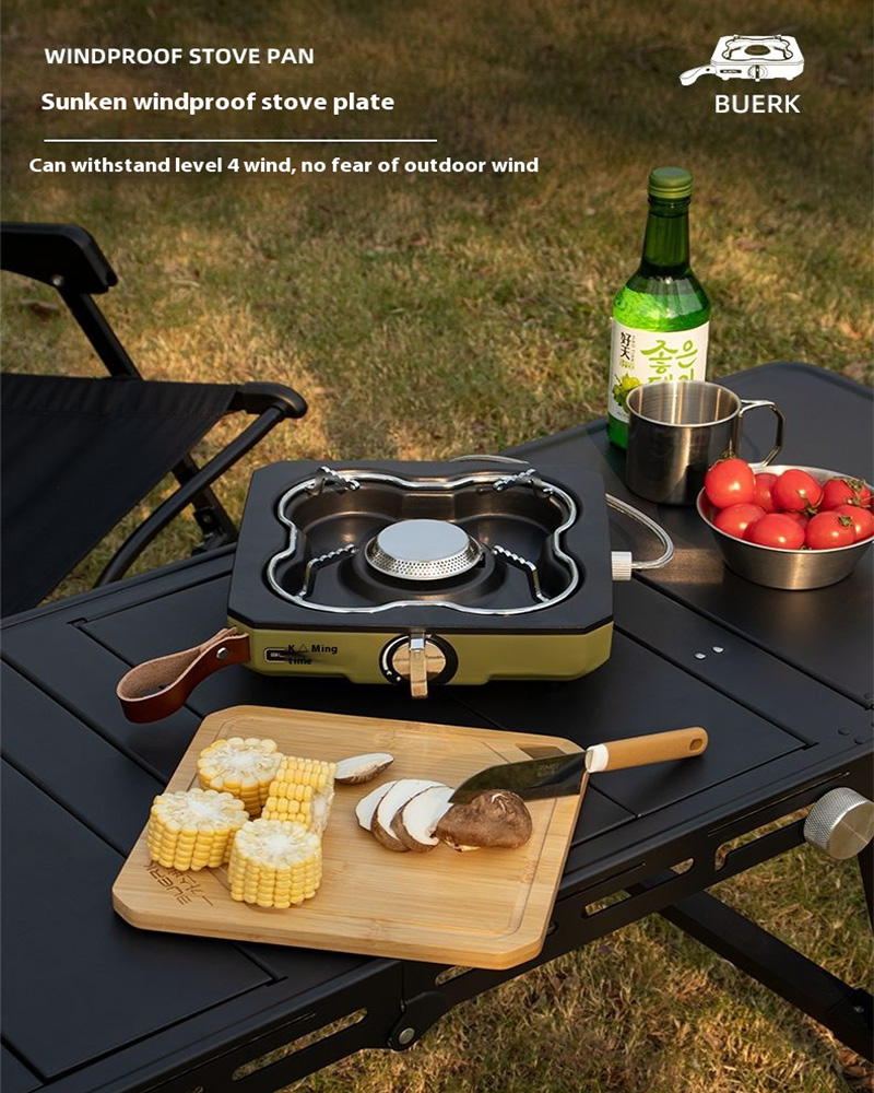 Buerk Desktop Outdoor Gas Stov - огляд і ціна Camping Cooking Windshield