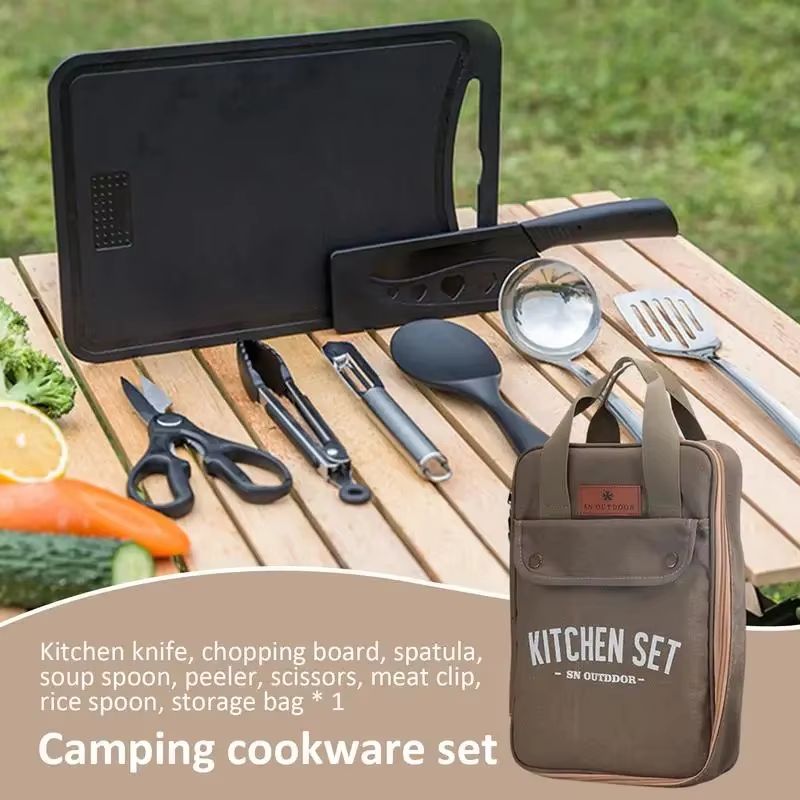 8pcs Camping Kitchen Cookware  - огляд і ціна Camping Cooking Backpack