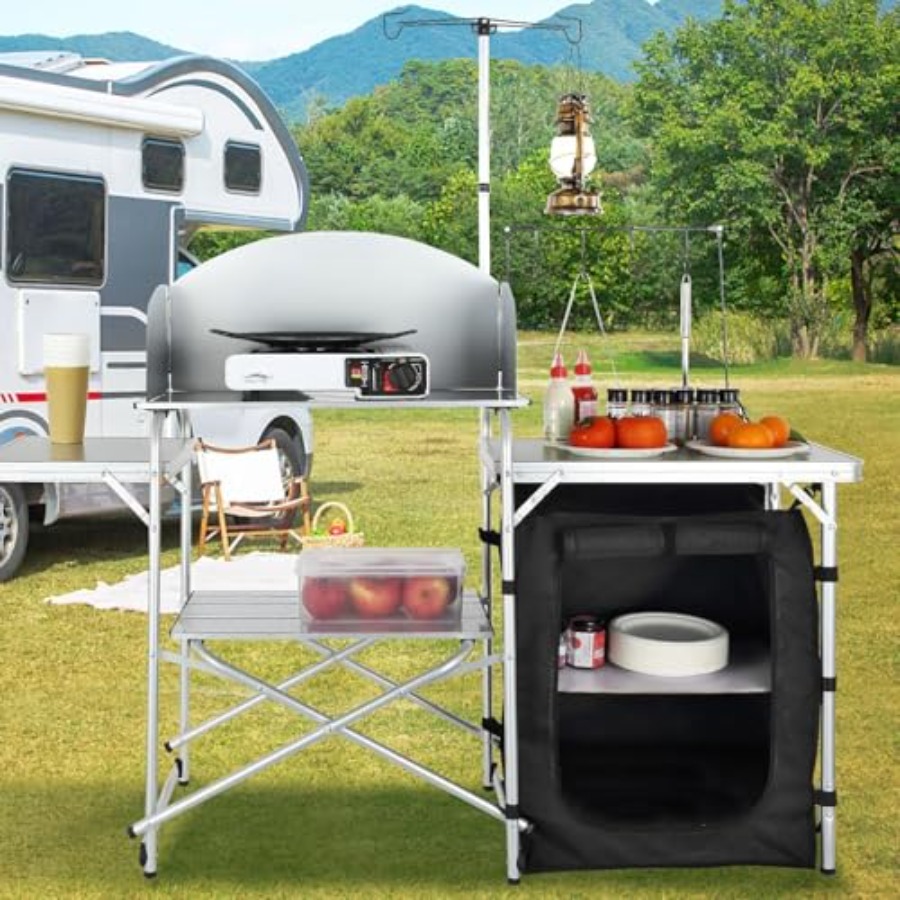 Camping Kitchen Table, Folding - огляд і ціна Camping Cooking Cupboard