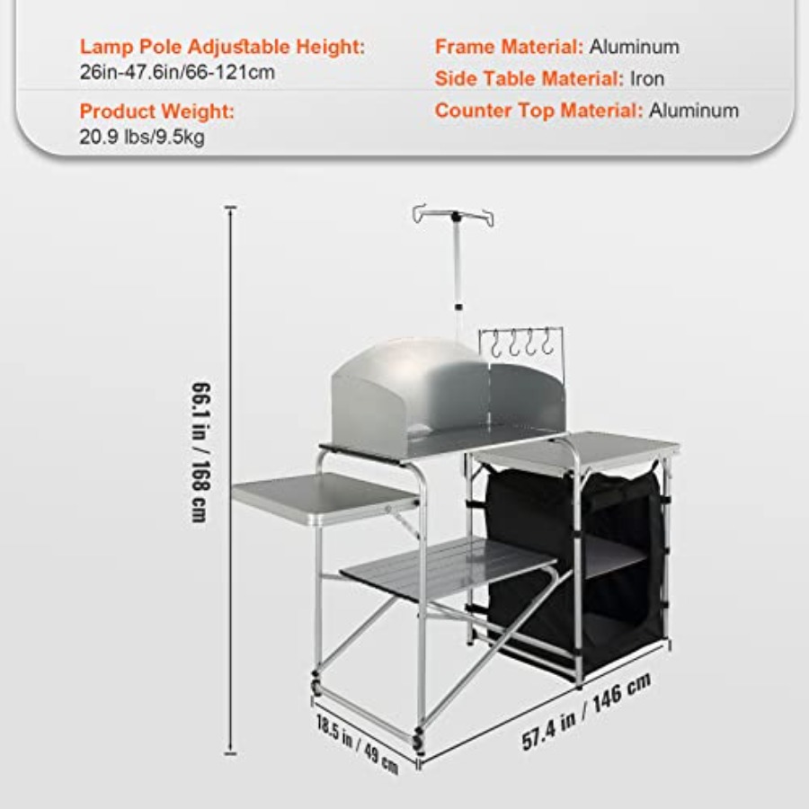 Camping Kitchen Table, Folding - огляд і ціна Camping Cooking Cupboard