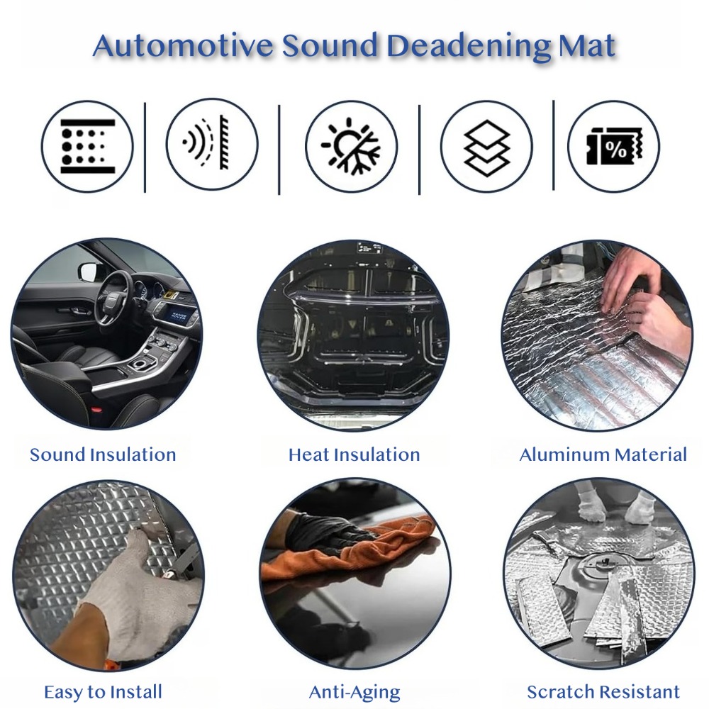 10PCS 10mm Car Sound Deadening - огляд і ціна Aluminum Foil Heavy Duty