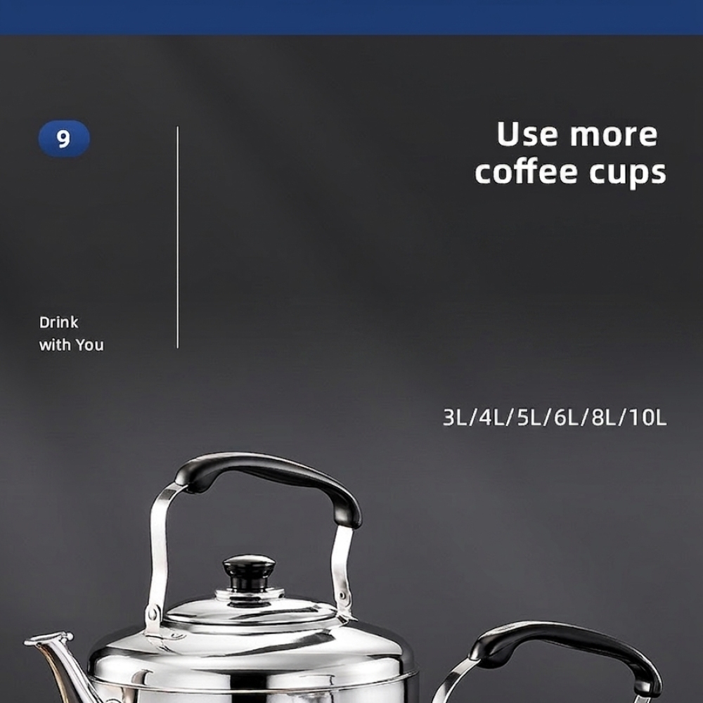 Large Capacity Whistling Tea K - огляд і ціна Camping Cooking Vessel