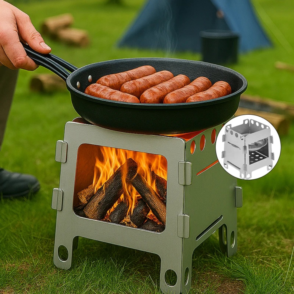 Camping Furnace Wood Stove Alc - огляд і ціна Camping Cooking Windshield