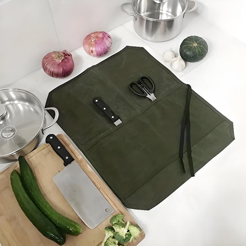 Waxed Canvas Chef Knife Roll M - огляд і ціна Camping Cooking Organizer