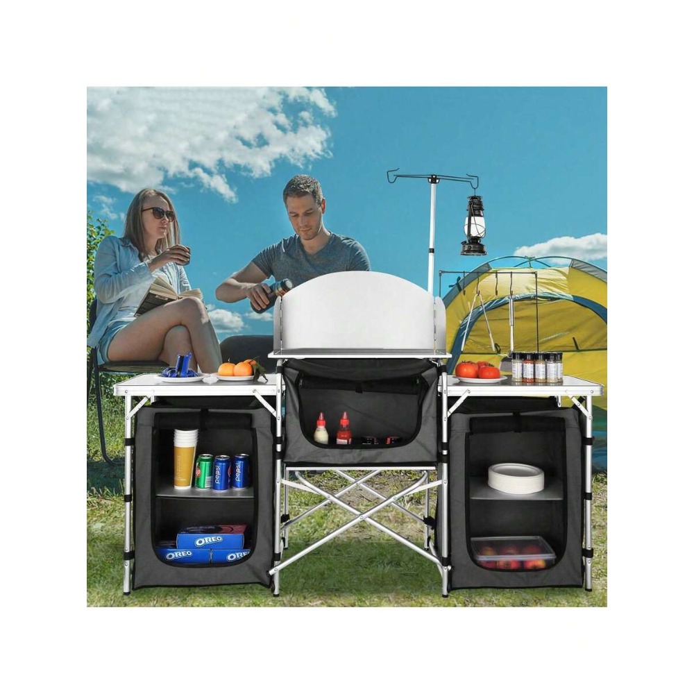 Folding Camping Kitchen Table  - огляд і ціна Camping Cooking Cupboard