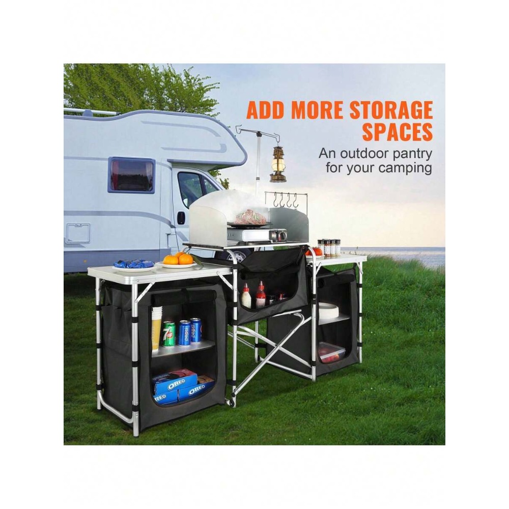 Folding Camping Kitchen Table  - огляд і ціна Camping Cooking Cupboard