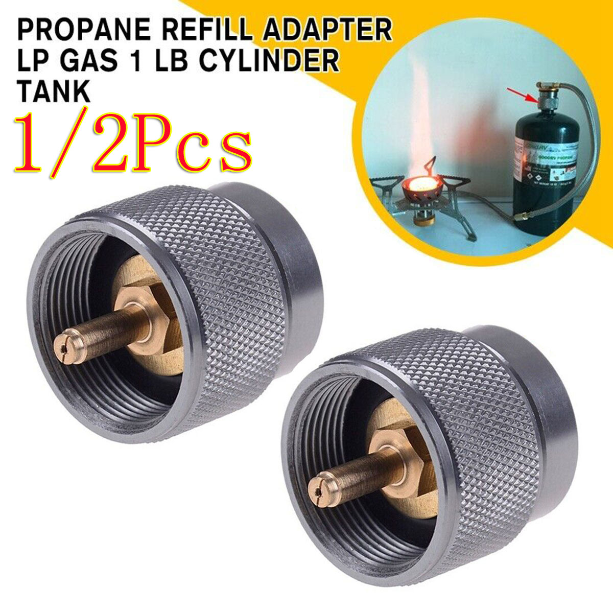 1/2Pc Gas Stove Refill Adapter - огляд і ціна Camping Cooking Canister
