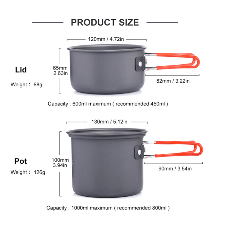 Widesea Ultralight Camping Coo - огляд і ціна Camping Cooking Set