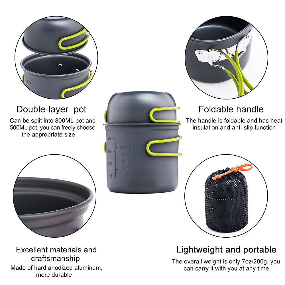 Widesea Ultralight Camping Coo - огляд і ціна Camping Cooking Set