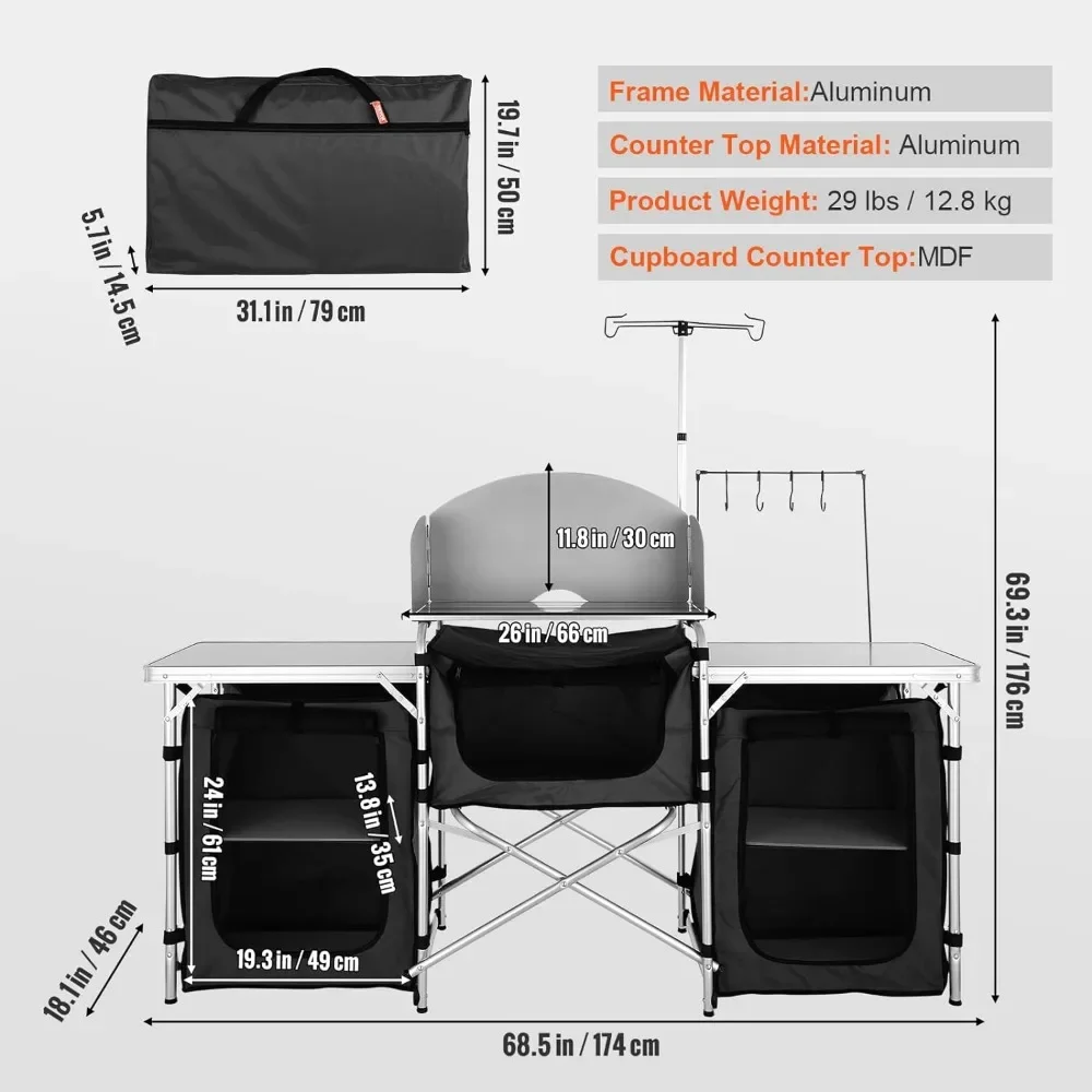 A Camping Kitchen Table, Foldi - огляд і ціна Camping Cooking Cupboard