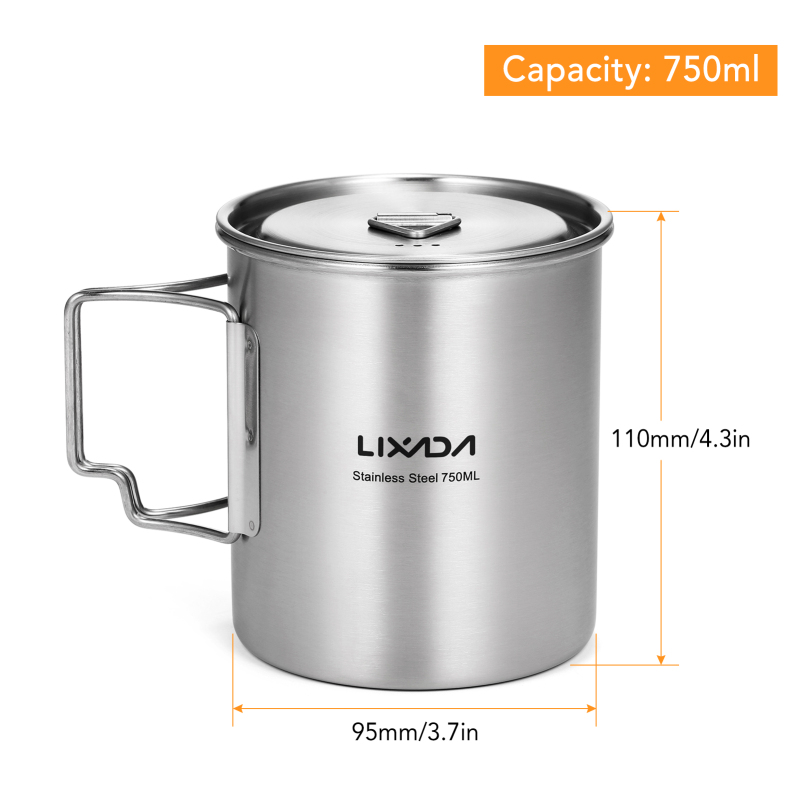 Lixada 750ml Cup Outdoor Stain - огляд і ціна Camping Cooking Backpack