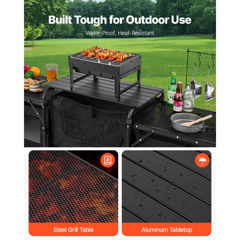 【Hot】VEVOR Camping Kitchen Tab - огляд і ціна Camping Cooking Cupboard