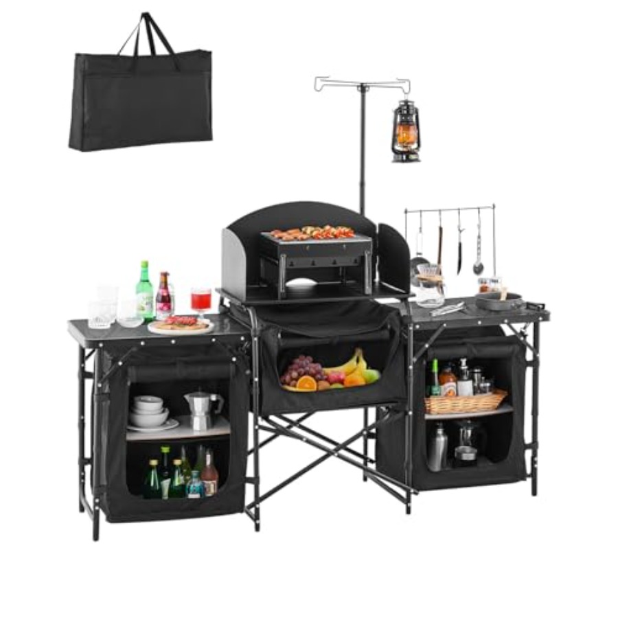 Camping Kitchen Table, Outdoor - огляд і ціна Camping Cooking Cupboard