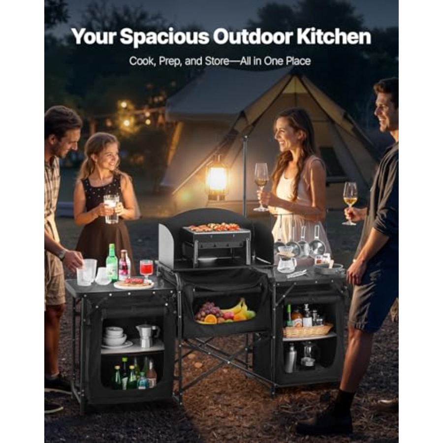 Camping Kitchen Table, Outdoor - огляд і ціна Camping Cooking Cupboard