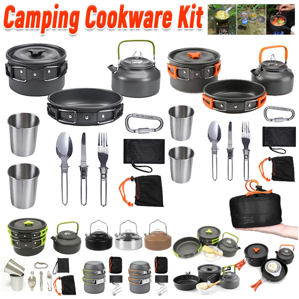 Camping Cookware Kit Kettle Po - огляд і ціна Camping Cooking Set