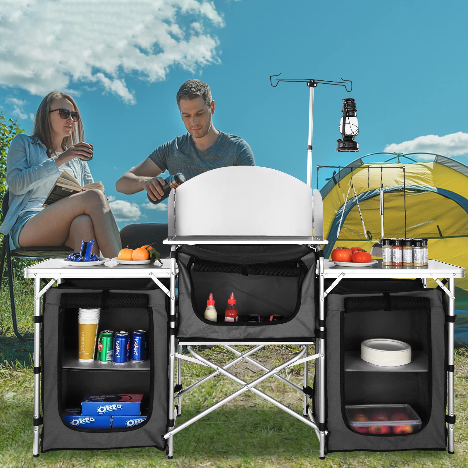 Folding Outdoor Cooking Table  - огляд і ціна Camping Cooking Cupboard