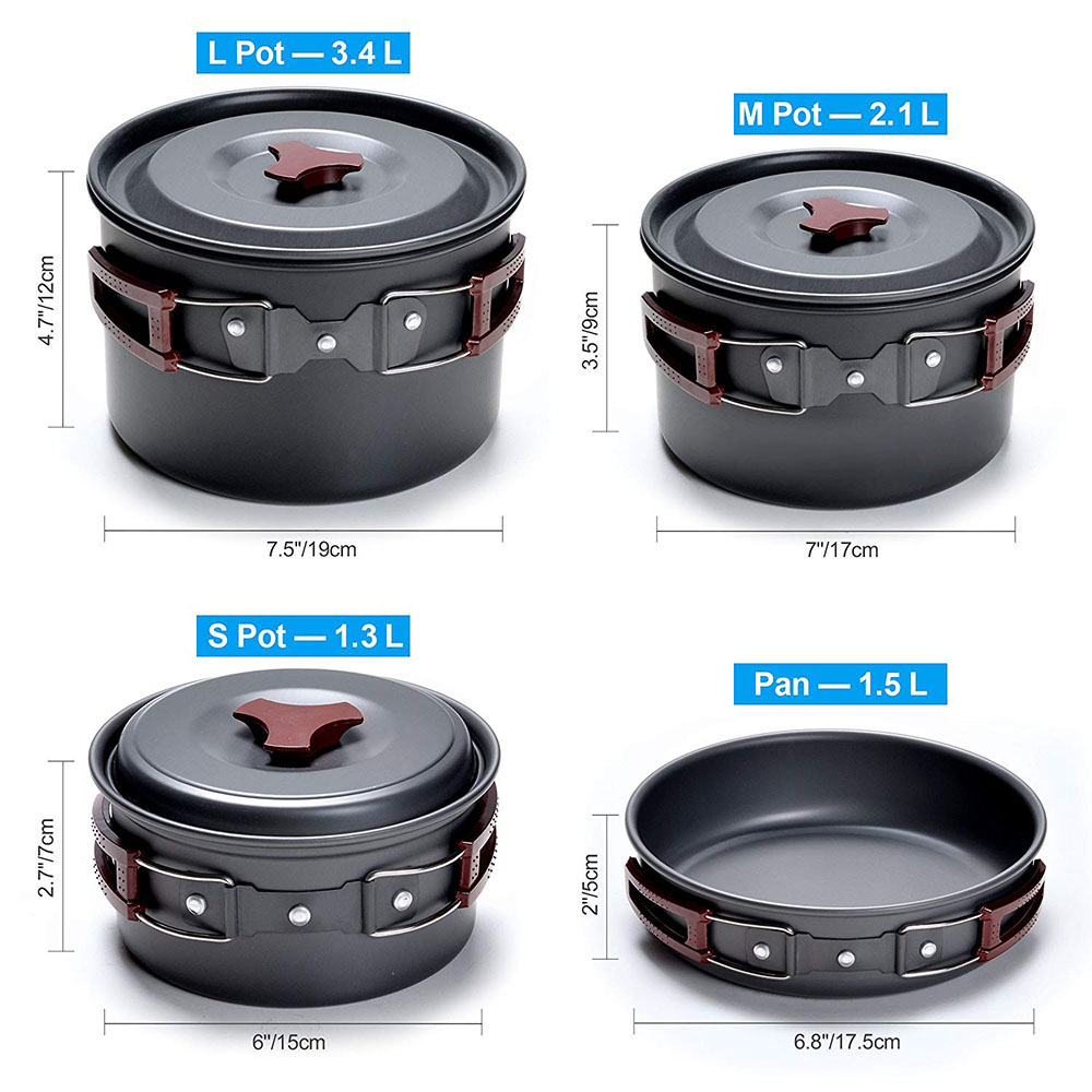 Outdoor Camping Cookware Kit N - огляд і ціна Camping Cooking Lightweight