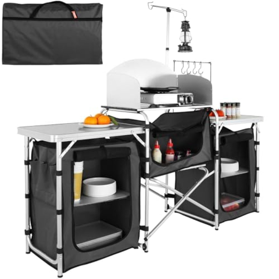 Camping Kitchen Table, Folding - огляд і ціна Camping Cooking Cupboard