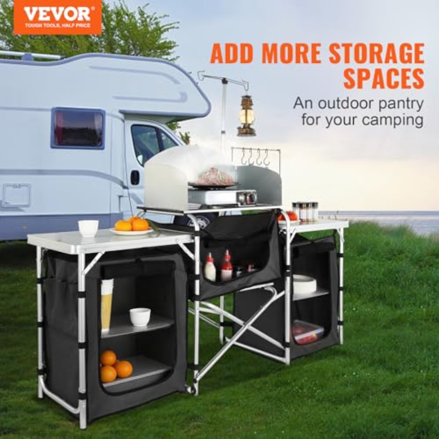 Camping Kitchen Table, Folding - огляд і ціна Camping Cooking Cupboard