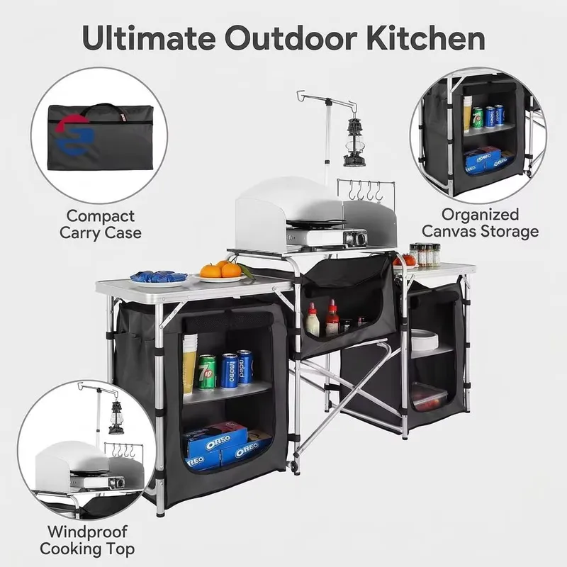 Wholesale Large Aluminum Outdo - огляд і ціна Camping Cooking Cupboard