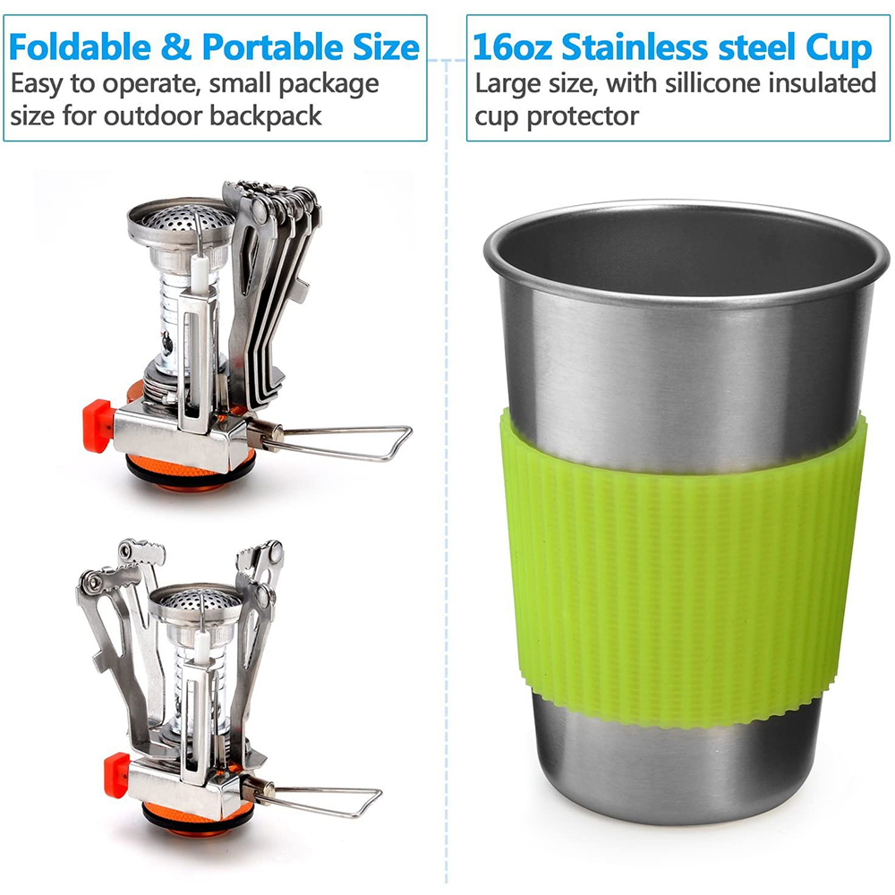 Camping Cookware Kit with Stov - огляд і ціна Camping Cooking Backpack