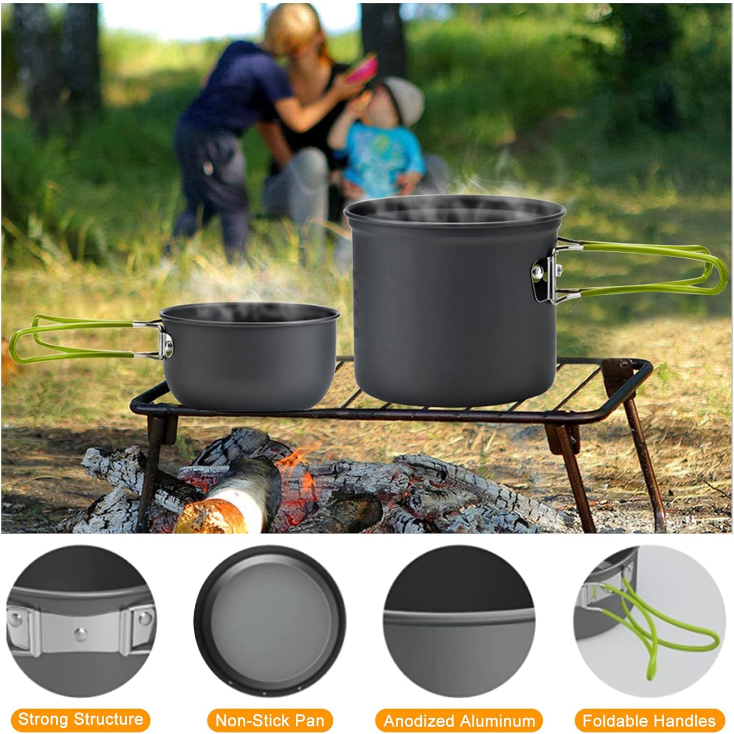 Camping Cookware Mess Kit Back - огляд і ціна Camping Cooking Mess Kit